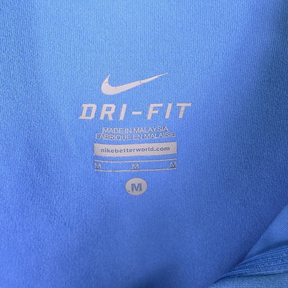 NIKE Running Dri-Fit 1/4 Zip Pullover‎ Activewear Shirt  SZ MEDIUM  Blue/Green